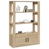 vidaXL Sideboard Sonoma-Eiche 80x30x119,5 cm Holzwerkstoff