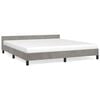 vidaXL Bettgestell ohne Matratze Hellgrau 160x200 cm Samt