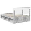 vidaXL Bettrahmen mit Kopfteil Beton Grau 135 x 190 cm Holzwerkstoff