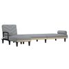 vidaXL Schlafsofa in L-Form Hellgrau 260x140x70 cm Stoff
