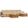 vidaXL Outdoor-Sofagarnitur mit Kissen 6 pcs Natur und Beige