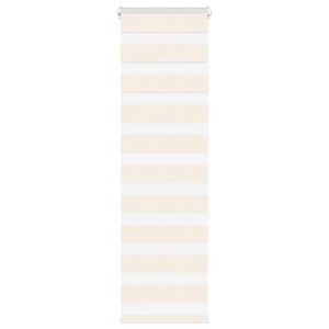 vidaXL Doppelrollo Marmorbeige 40x150 cm Stoffbreite 35,9 cm Polyester