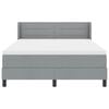 vidaXL Boxspringbett mit Matratze Hellgrau 200 x 160 cm Polyester
