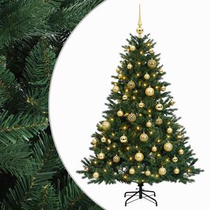 vidaXL K&uuml;nstlicher Weihnachtsbaum mit Weihnachtskugel 120 cm 150 LEDs