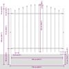 vidaXL Gartenzaun 4 pcs Wei&szlig; 170 x 165 cm Pulverbeschichteter Stahl