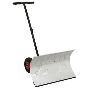vidaXL Schneeschaufel mit R&auml;dern