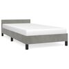 vidaXL Bettgestell ohne Matratze Hellgrau 100x200 cm Samt