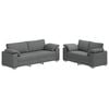 vidaXL Sofa 2 pcs Dunkelgrau 219 x 80 x 82 cm Stoff