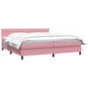 vidaXL Boxspringbett mit Matratze Rosa 180x210 cm Samt