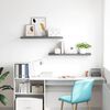 vidaXL Schwebende Wandregale 2 Stk. Grau 90x23,5x3,8cm MDF