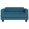 vidaXL Kindersofa mit Hocker Blau 100x50x30 cm Samt