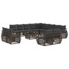 vidaXL Gartensofa-set 14 stk. Grau und Dunkelgrau Poly-Rattan