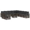 vidaXL Gartensofa-set 12 pcs Grau Poly-Rattan