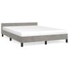vidaXL Bettgestell ohne Matratze Hellgrau 140x200 cm Samt