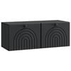 vidaXL Wandmontierter TV-Schrank Schwarz 78,5 x 31 x 30 cm