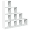 vidaXL Raumteiler-B&uuml;cherregal 4 Stufen Wei&szlig; 131,5x29x131,5 cm