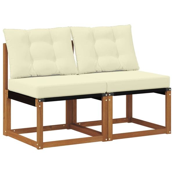 vidaXL 2 St&uuml;ck Outdoor Mittelsofa