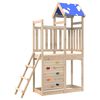 vidaXL Spielturm Natur 110,5 x 52,5 x 215 cm Massives Kiefernholz