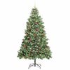 vidaXL K&uuml;nstlicher Weihnachtsbaum Gr&uuml;n 240 cm PVC und Metall