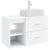vidaXL Badezimmerm&ouml;bel-Set 2 stk. Wei&szlig; Holzwerkstoff