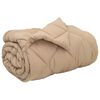 vidaXL Winterbettdecke Taupe 220 x 140 cm Mikrofaser