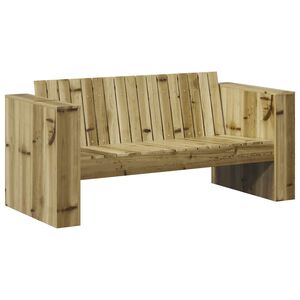 vidaXL Garten-Sofa Gr&uuml;n 134 x 60 x 62 cm Massives Kiefernholz