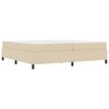 vidaXL Boxspringbett mit Matratze Creme 200 x 200 cm Stoff