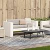 vidaXL Gartensofa 2-Sitzer Weiß 134x60x62 cm Massivholz Kiefer
