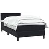 vidaXL Boxspringbett mit Matratze Schwarz 80x220 cm Samt