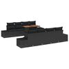 vidaXL Gartensofa-set 9 stk. Schwarz 100 x 55 x 73 cm Poly-Rattan