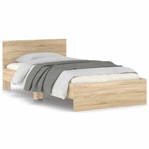 vidaXL Bettgestell ohne Matratze mit Kopfteil Sonoma-Eiche 100x200 cm