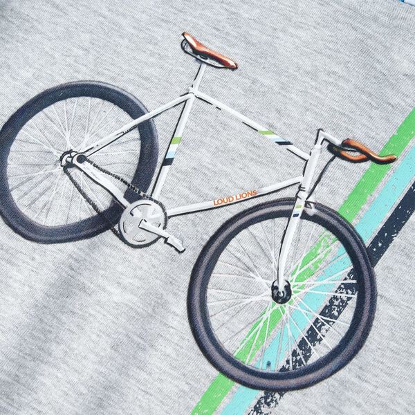 Kinder-Kurzarmshirt Grau 128