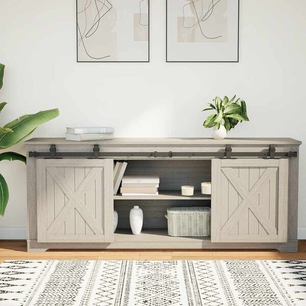 vidaXL Schiebet&uuml;rbeschlag Set f&uuml;r Schrankt&uuml;ren 152 cm Karbonstahl