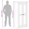 vidaXL Kleiderschrank Wei&szlig; 80&times;50&times;171,5 cm Kiefer Massiv Panama Serie