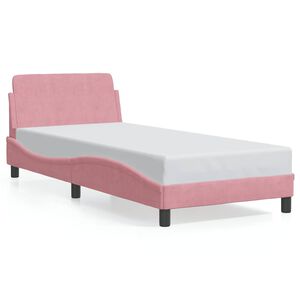 vidaXL Bettgestell mit Kopfteil "Dover" Rosa 80x200 cm Samt