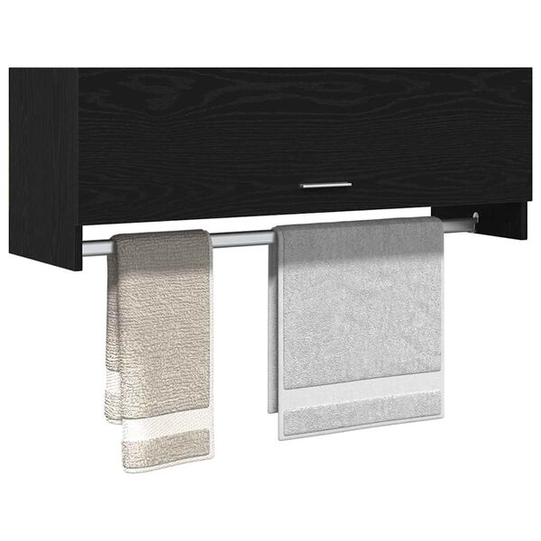 vidaXL Kleiderschrank Schwarz Eichen-Optik 100 x 32,5 x 35 cm