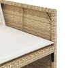 vidaXL Gartenstühle mit Kissen 4 Stk. Beige Poly Rattan