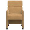 vidaXL Esszimmerst&uuml;hle mit Rollen 2 pcs Braun 58 x 65 x 98 cm Samt