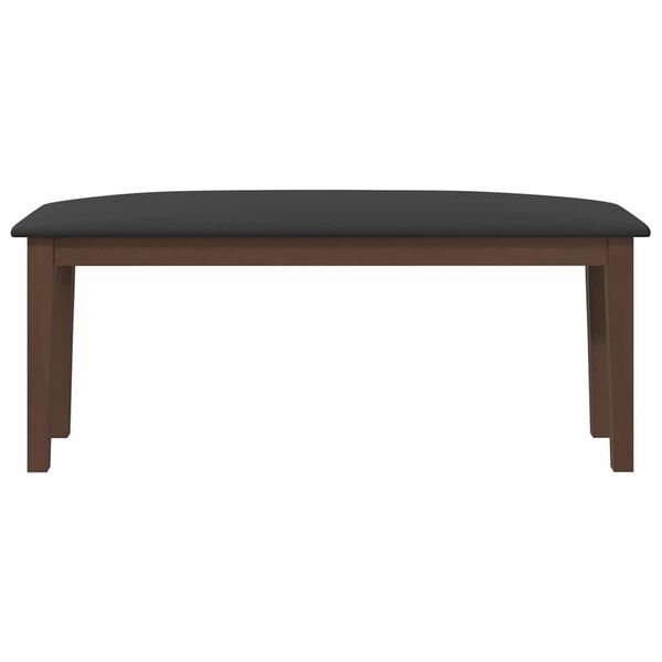 vidaXL Bank 110 cm Braun Massivholz Gummibaum