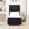 vidaXL Bettgestell mit Kopfteil Schwarz 80 x 200 cm Stoff