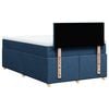 vidaXL Boxspringbett mit Matratze Blau 120x200 cm Stoff