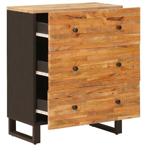 vidaXL Aufbewahrungs-Sideboard Braun 60 x 33 x 75 cm Massivholz Mango