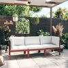 vidaXL 3-Sitzer-Gartensofa mit Kissen Holz Akazie & Seil