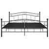 vidaXL Bett Schwarz Metall 200x200 cm