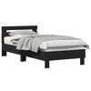 vidaXL Bettgestell mit Kopfteil Schwarze Eiche 80 x 200 cm