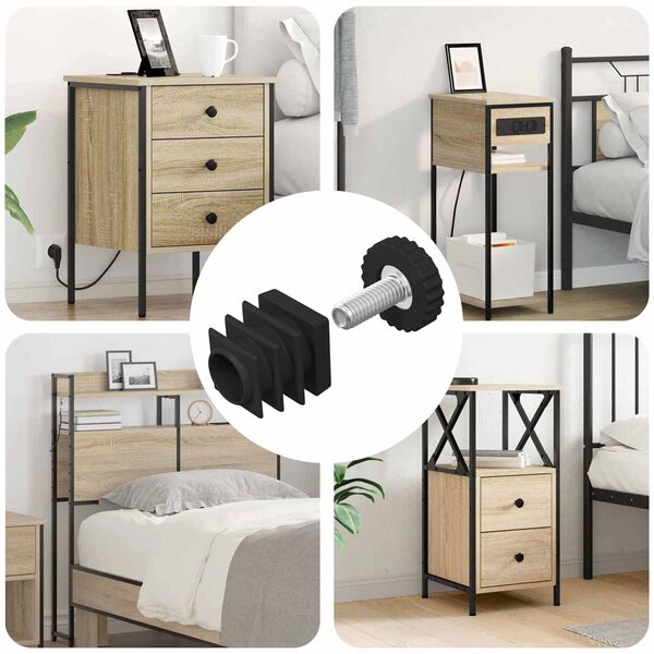 vidaXL M&ouml;bel Leveler Verstellbar 1895 pcs Schwarz PP