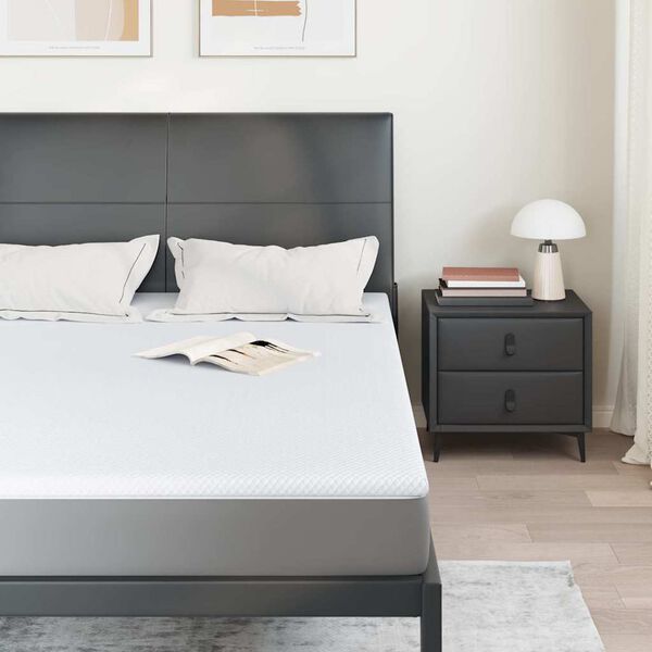 vidaXL Matratzenauflage Wei&szlig; 140 x 190 cm Jacquard Stoff