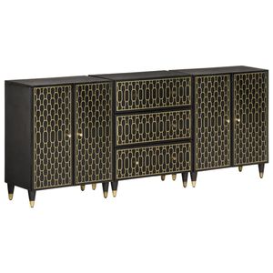 vidaXL Beistellschr&auml;nke 3 Stk. 60x33x75 cm Massivholz Mango