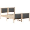 vidaXL Bettgestell Braun und Dunkelgrau 120 x 190 cm Massivholz Kiefer