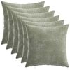 vidaXL Kissenbezug 6 Stk. HEERLEN Gr&uuml;n 30 x 30 cm Chenille-Stoff